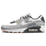 Nike Air Max 90 NRG Venn Diagram - Pilkas Rūkas Ta&scaron;kuoti Unisex Sportbačiai Summit-White White Black CZ1929-100 36.5