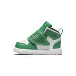 Air Jordan Sky Jordan 1 TD Lucky Green Kūdikio sportbačiai Juodi Balti BQ7196-301 23.5