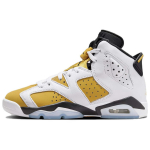 Air Jordan 6 Retro GS Geltonas Ocheras Vaikams Sportbačiai Balti Juodi 384665-170 37.5