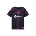 Nike FC Barcelona x Patta Dri-FIT trumpomis rankovėmis futbolo mar&scaron;kinėliai juodi vyri&scaron;ki vir&scaron;utiniai drabužiai FD2372-011 XXL