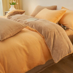Storas koralinio fliso aksomo antklodės užvalkalas - Žieminis, Vieno dydžio, Vientisos spalvos 220*240cm - 1 Duvet Cover