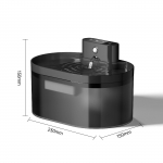 2,2 l belaidis kačių vandens fontanas, veikiantis su baterija, automatinis naminių gyvūnėlių vandens fontanas su judesio jutikliu &scaron;unų katės vandens dozatoriaus dubuo