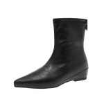 Moteri&scaron;ki ankle boots Auk&scaron;čiausios kokybės mink&scaron;tos odos trumpi batai Moteri&scaron;ki plok&scaron;čiapadžiai Žiemos mada Moteri&scaron;ki Chelsea batai Madingi Didelio dydžio 41 42 42 black