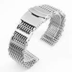 Tvirta nerūdijančio plieno laikrodžio apyrankė 20 mm 22 mm 24 mm sidabro juodo dirželio pakaitinis metalinis dirželis, skirtas vyri&scaron;kų laikrodžių priedams 24mm