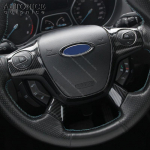 fit For ford Focus Escape Kuga C-Max 3pc Carbon fiber color Steering Wheel Cover forfocus 2012-2014