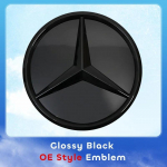 Automobilio priekinių grotelių emblema Žvaigždės ženklelis 3D veidrodinis OE stiliaus plok&scaron;čias pavir&scaron;ius Mercedes Benz W245 W204 X204 B180 B200 B250 C280 C300 C350