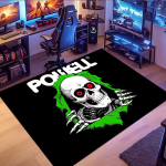 Powell Peralta riedlentės logotipas kilimas, tinkamas svetainei, miegamajam, žaidimų kambariui, kompiuterių kambariui ir namų dekoravimui. 70x100cm( 27x39in )