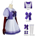Anime Uma Musume Pretty Derby Cosplay Kostiumas Toukai Teiou Mokyklinė Uniforma Gold Ship Special Week Cosplay Lolita Jūreivi&scaron;ka Suknelė S&Traditional Cultural Wear gray