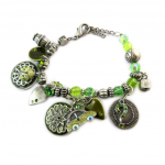 Les Tr&eacute;sors De Lily [E2585] - Bracelet Cr&eacute;ateur 'Tour du Monde' Vert žalia