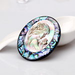Europos ir Amerikos mados Natural Abalone Shell Beauty Head serijos sagė