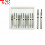 10 vnt Dental Diamond FG didelės spartos kapos, ypač &scaron;iurk&scaron;čios dantų kapos, skirtos dantų poliravimui, i&scaron;lyginimui TR-21S