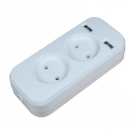 2 ki&scaron;tukas Vokietijos maitinimo juosta 2 USB lizdas 5V 2A Rusija Ukraina Kazachstano Europos standartas