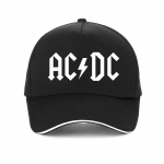Vasaros spausdintos vyrų roko kepuraitės mados sunkiojo metalo AC DC beisbolo kepuraitės Atsitiktinis vyrų moterų AC/DC roko gerbėjų skrybėlė juoda