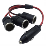 1&ndash;3 automobilio automatinio lizdo žiebtuvėlis 12v 24v maitinimo įkroviklio adapteris 3 krypčių lizdo skirstytuvo moteri&scaron;kas lizdo ki&scaron;tuko ilgintuvo laidas Package-16.8x12.4x2.4cm juoda