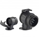 Priekabos adapteris nuo 13 iki 7 kontaktų 12 V vilkties kablio ki&scaron;tukas Ahk trumpas adapteris automobilis 19x15x5cm