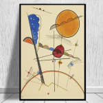 Abstraktus plakatas Geometrinis menas Wassily Kandinsky aliejinė tapyba ir sienų tapyba 21cm&times;30cm NoFrame