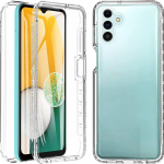 360 laipsnių apsauga nuo kritimo, mink&scaron;tas skaidrus PET + kompiuterio ekrano apsauginis telefono dėklas, skirtas XIAOMI 13T 12T 12 13 Lite Redmi 13C 12 12C POCO C65 X5 Note 12 Pro Xiaomi POCO C65 balta