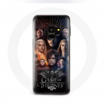 Coque pour Samsung Galaxy S9 Game of Thrones Saison 8 Le Tr&ocirc;ne de Fer L'affiche de L'&eacute;quipage Logo A