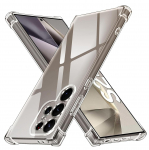 Skaidrus dėklas, skirtas Samsung Galaxy S24 Ultra S23 FE S22 Plus + 5G S21 mink&scaron;tas TPU buferis nuo pageltimo, plonas, visi&scaron;kai apsaugantis, smūgiams atsparus skaidrus dangtelis For Samsung S21 FE balta
