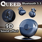 Naujos &bdquo;Clip&ldquo; ausinės &bdquo;Bluetooth&ldquo; ausinės tikrai belaidžiai triuk&scaron;mo mažinimo pratimai yra itin ilgas baterijos veikimo laikas mėlyna