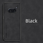 Dėl nieko Telefono 2A PU odinis dėklas Matinis, apsaugantis nuo smūgių, odai nekenksmingas galinis dangtelis, skirtas niekam Phone 2 A smūgiams atsparus apvalkalas Nothing Phone 2a juoda
