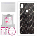 apgo Protective Skin Sticker for the back compatible with vivo NEX A, Wrap Film, Foil, Vinyl - Pattern Carbon Black Pixel