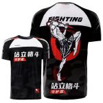3D Muay Thai marginti mar&scaron;kinėliai BJJ MMA grafiniai mar&scaron;kinėliai vyrams Vaiki&scaron;ka mada &Scaron;auni hiphopo sporto salė trumpomis rankovėmis sportiniai drabužiai mar&scaron;kinėliai XS