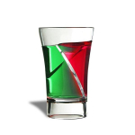 5 Verres shooters twister &agrave; double compartiment double chambre