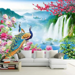 Freska 3D povo kra&scaron;tovaizdžio tapetai Gamtos peizažas Freska Svetainė Tv Sofa Studijos fono tapetai 300 cm(W) x 200 cm(H)