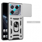 Karinio &scaron;arvų laikiklio kameros apsauginis dėklas, skirtas INFINIX GT 20 Pro GT20 Pro Infinix Note 40 Pro + Note 40 Pro Note40 hibridinio žiedinio stovo smūgiams atsparus dangtelis Infinix GT 20 Pro juoda