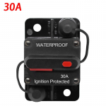 30A 40A 50A 60A 70A 80A 100A 120A 150A 200A 250A 300A AMP grandinės pertraukiklio saugiklio atstatymas 12-48V DC automobilio valtis, atspari vandeniui, rankinis atstatymas