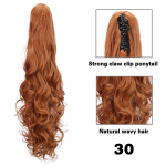 MERISIHAIR Sintetinės ilgos banguotos rai&scaron;telės, suri&scaron;tos uodegos plaukų priauginimui letenomis suri&scaron;tos uodegos plaukų papuo&scaron;alai moterims, dėvėti 65cm