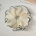 Ruffle Auk&scaron;tos elastinės plaukų juostelės Merginoms Prancūzi&scaron;kos vintažinės eleganti&scaron;kos plaukų juostelės Kaspininės plaukų kaklarai&scaron;čiai Moteri&scaron;kos mergaitės Mieli plaukų formavimo aksesuarai