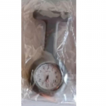 Silikoninis ki&scaron;eninis slaugytojo laikrodis su logotipu &ndash; medicininis pakabinamas krūtinės laikrodis pilka