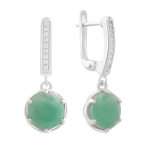 Sidabriniai auskarai su natūraliu smaragdu 5.533ct (2167181) smaragdas