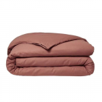 Housse de couette TODAY Essential - 220 x 240 cm - 2 personnes - 100% Coton uni - Terracotta
