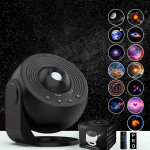 Galaktikos žvaigždžių projektorius, naktinė lemputė, 360&deg; sukimas, HD patalpų projektavimo lempa, 13-in-1 planetariumo projektorius miegamajam su baltuoju triuk&scaron;mu English manual