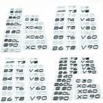 ABS automobilio galinės bagažinės raidės logotipo emblemos ženklelio lipdukai, skirti C30 V40 V60 V90 S40 S60 S80 S90 S80L XC40 XC60 XC90 AWD T4 T5 T6 T8 v olvo letter 58cm sidabras
