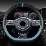 Mikropluo&scaron;to Odos D Formos 38cm Automobilio Vairo Dangtelis Suzuki Swift 2017 2018 2019 2020 2021 2022 Sportiniams Automobiliams Priedai mėlyna