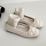 Madingi temperamento prancūzi&scaron;ko retro baleto stiliaus plok&scaron;čiapadžiai seklios i&scaron;kirptės vieni batai moterims 2025 nauji pavasario ir rudens mink&scaron;to pado Mary Jane batai 39 smėlis