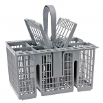 Stalo įrankių krep&scaron;elis, tinkamas plauti indaplovėje Hotpoint Ariston Indesit Schltes 99673-8729 C00257140 C00386607 Whirlpool Ikea Laden