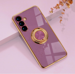 Prabangus metalinis žiedas-laikiklis, padengtas metalu, telefono dėklas Samsung Galaxy S24 S23 S22 Ultra S21 S20 FE S10 Note 9 8 20 10 Plus galinis dangtelis Samsung S23 Plus balta