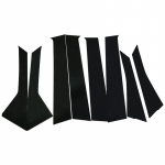 8 vnt. blizgūs pianino juodi automobilių statramsčių stulpelių rinkiniai, tinkantys BYD Dolphin 2022 2023 auto i&scaron;orinių durų langų stulpelių lipdukų priedai