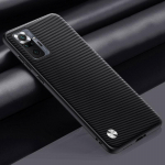 Prabangus PU odinis dėklas, skirtas Xiaomi Redmi Note 10 Pro Galinis dangtelis Silikoninis apsauginis telefono dėklas, skirtas Redmi Note 10S 10 4G 10T 5G For Redmi Note 10T matinė juoda spalva