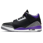 Air Jordan 3 Retro Court Purple Unisex Sportbačiai Juodi Cementiniai-Pilki Balti CT8532-050 43
