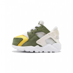 Stussy x Nike Air Huarache LE TD Tamsiai alyvuotos 2021 Kūdikio sportbačiai Žali balti Varsity-Maize DH3323-300 19.5