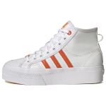 Adidas Nizza Platform Mid Vegan White Bliss Orange Moteri&scaron;ki kedai Cloud-White Semi-Impact-Orange GY1897 35⅔