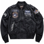 Vyri&scaron;kos žieminės hiphopo storos &scaron;iltos striukės karinės motociklo Ma-1 Aviator Pilot Cotton Parka vyri&scaron;kos beisbolo bombone&scaron;io striukės 5XL pilka