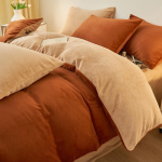 Storas koralinio fliso aksomo antklodės užvalkalas - Žieminis, Vieno dydžio, Vientisos spalvos 200*230cm - 1 Duvet Cover