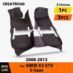 Car floor mats for BMW X5 E70 5 Seats 2008 2009 2010 2011 2012 2013 auto foot Pads carpet cover interior accessories Beige